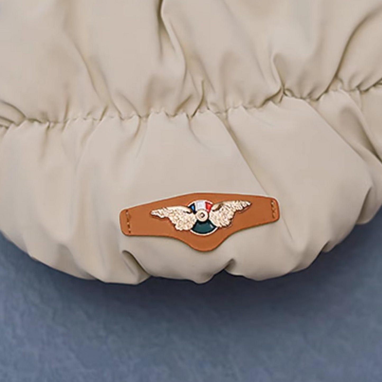 Doudoune chien beige