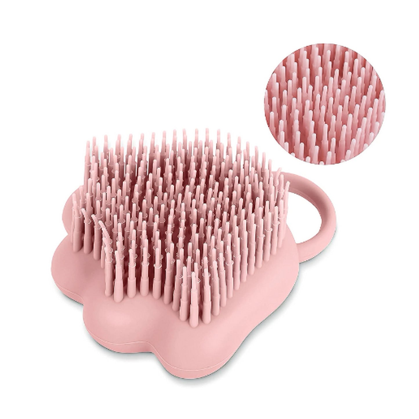 Brosse à picots pour chien rose