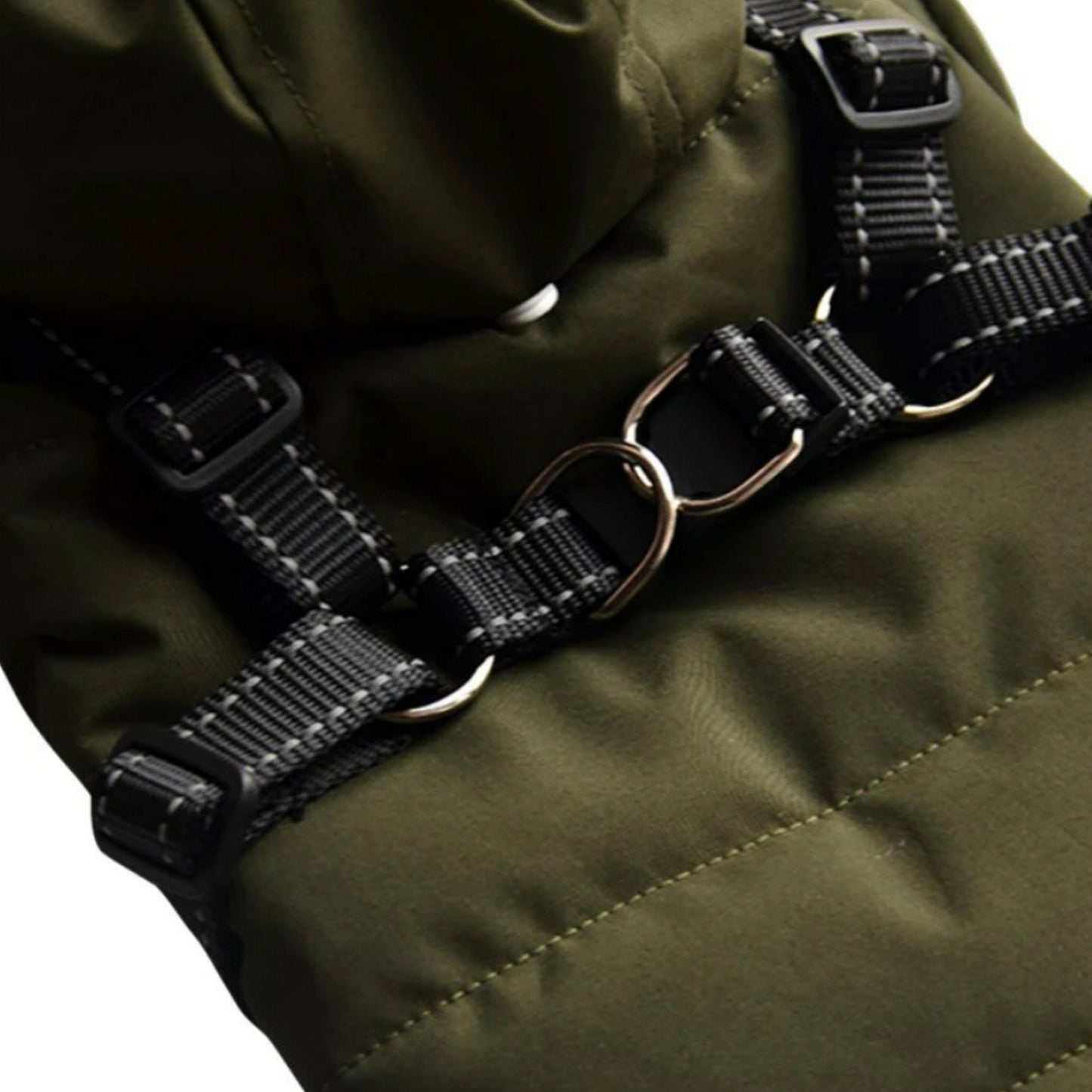 Manteau harnais kaki
