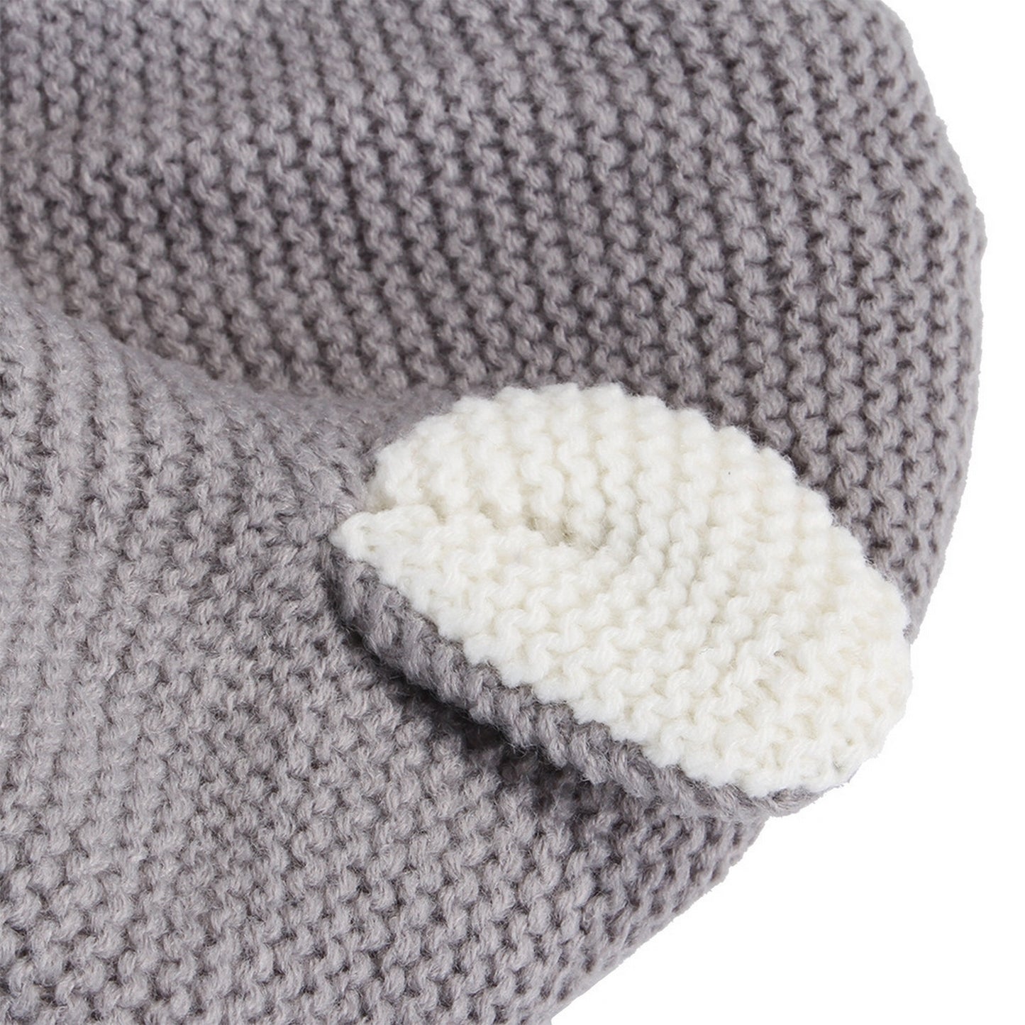 Bonnet gris laine chien