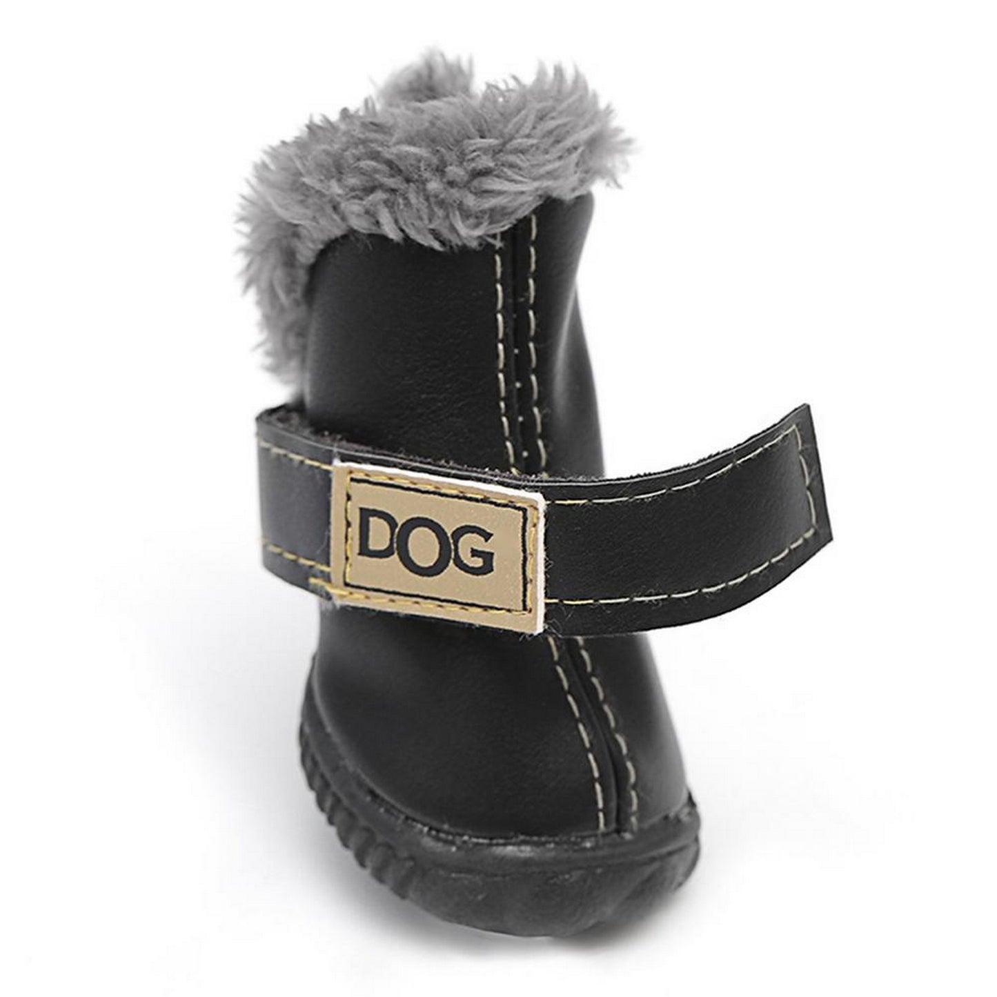Bottes pour chien à scratch noir