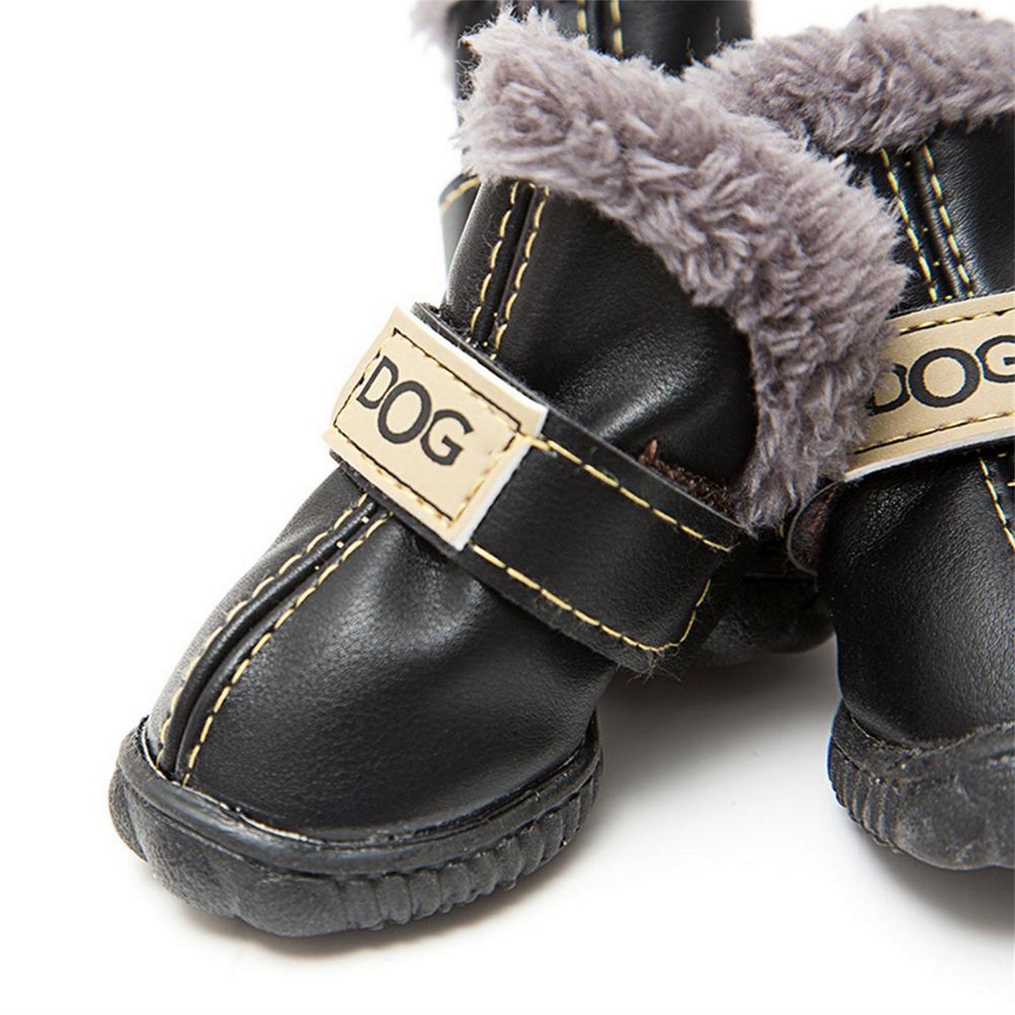 Chaussures fourrées chien froid