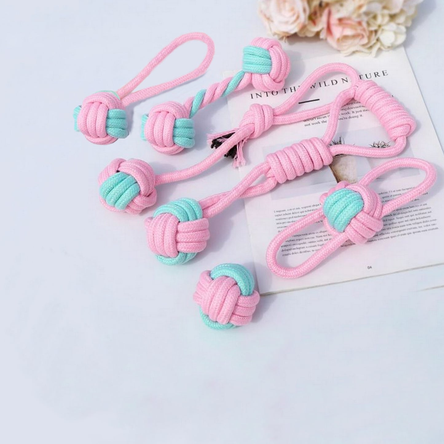 Lot 6 jouets pastel