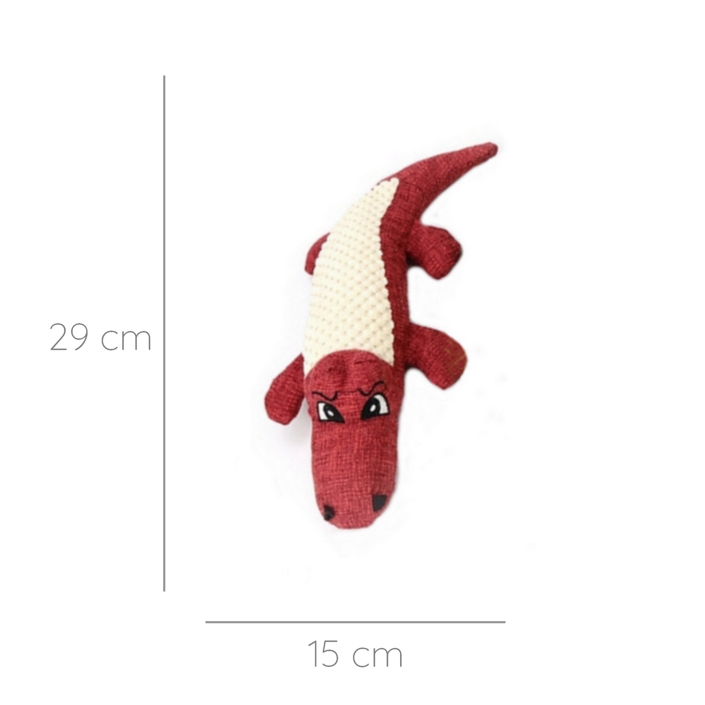 Peluche croco rouge fraise