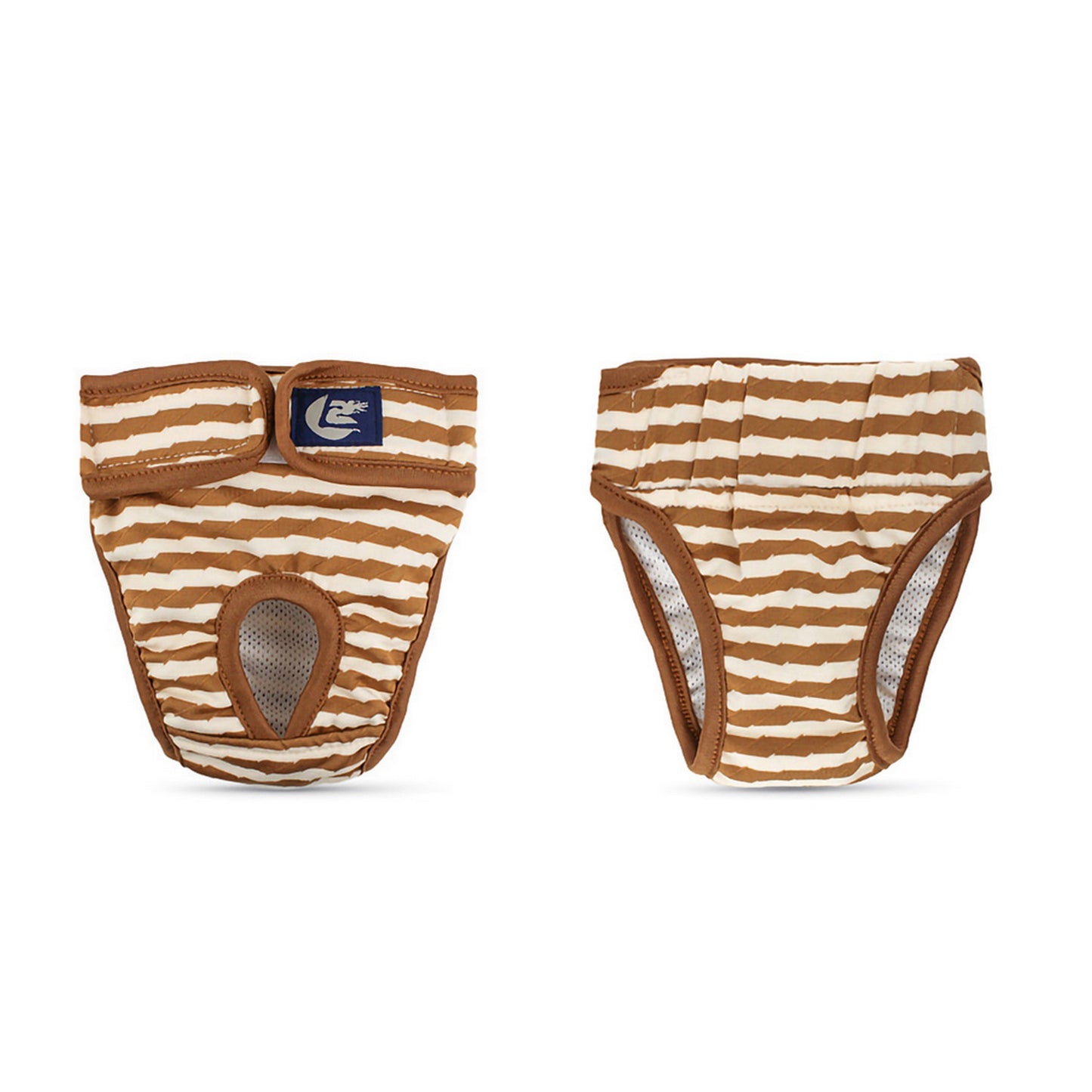 Culotte pour chien rayée marron