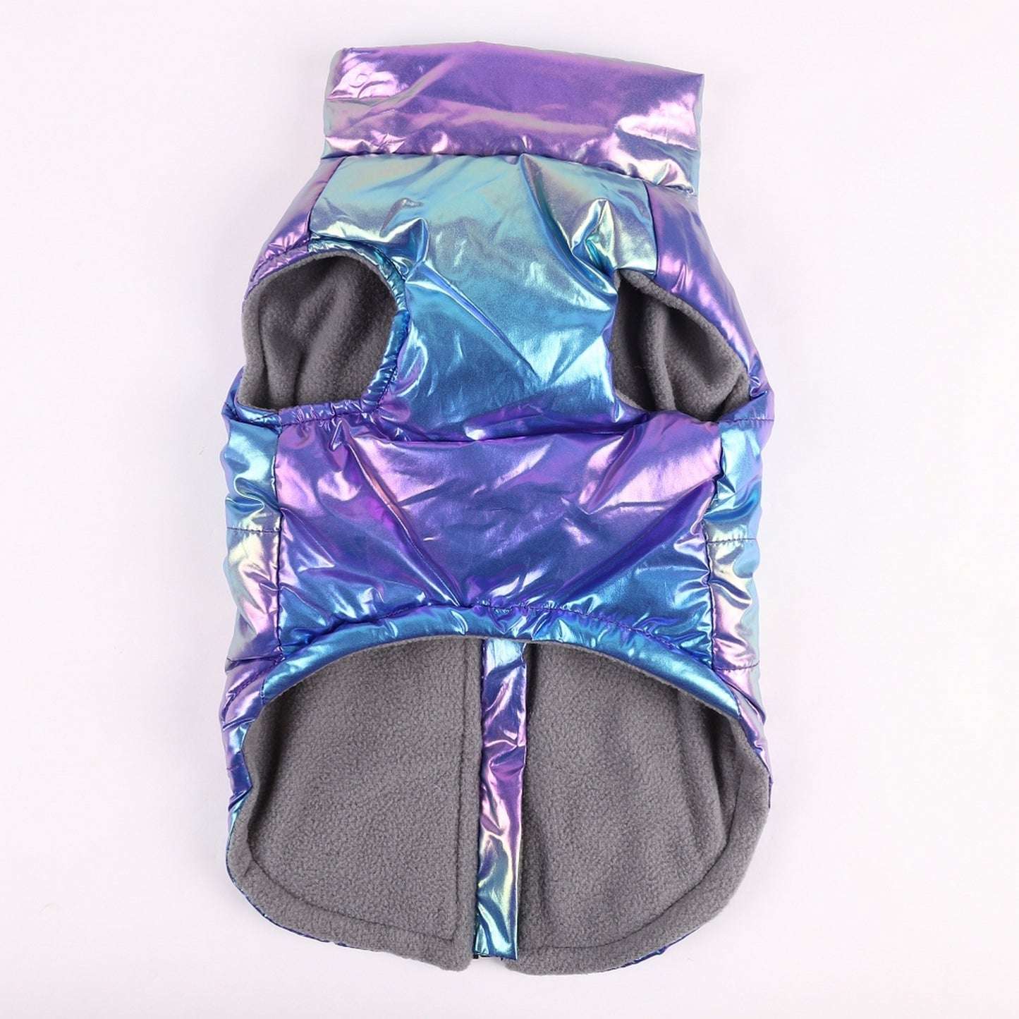 Manteau glossy bleu