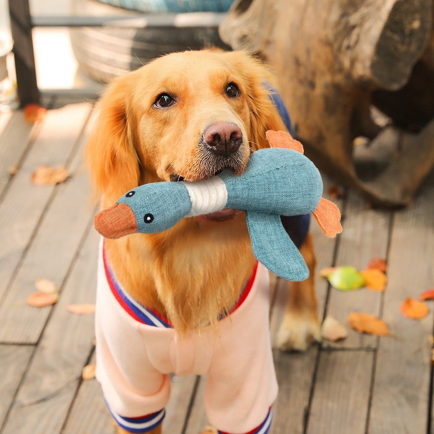 Peluche canard bleu