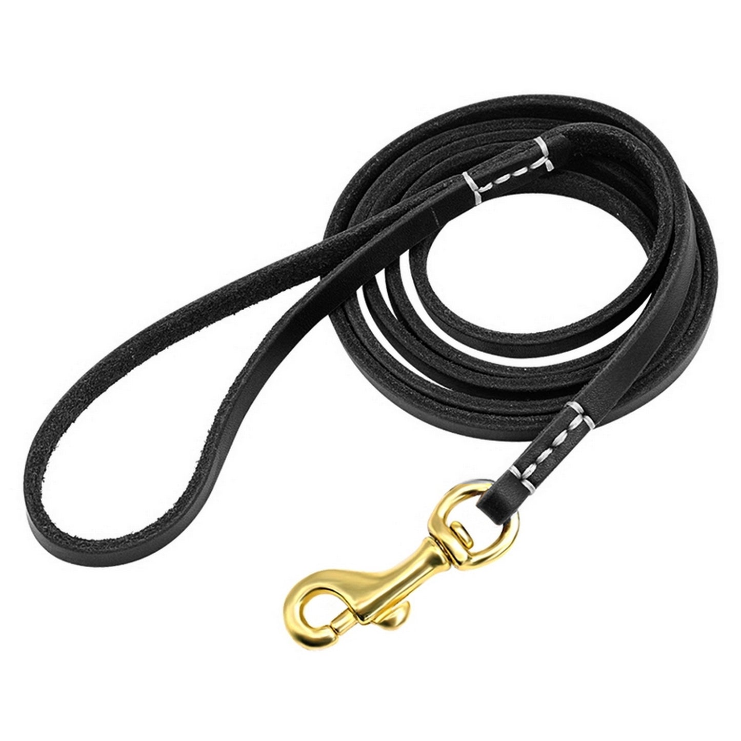 Laisse cuir noir