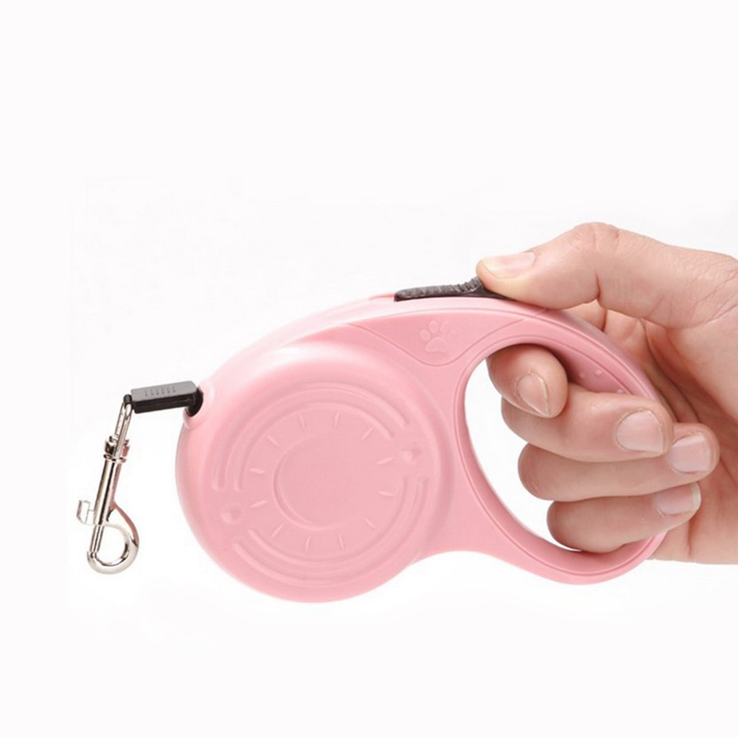 Laisse design rose guimauve