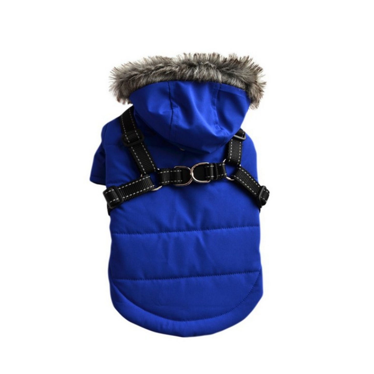 Grand manteau harnais bleu