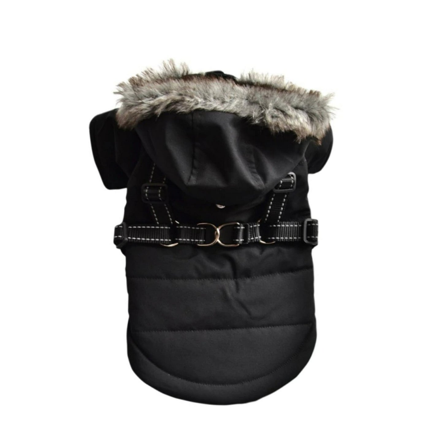 Manteau harnais noir