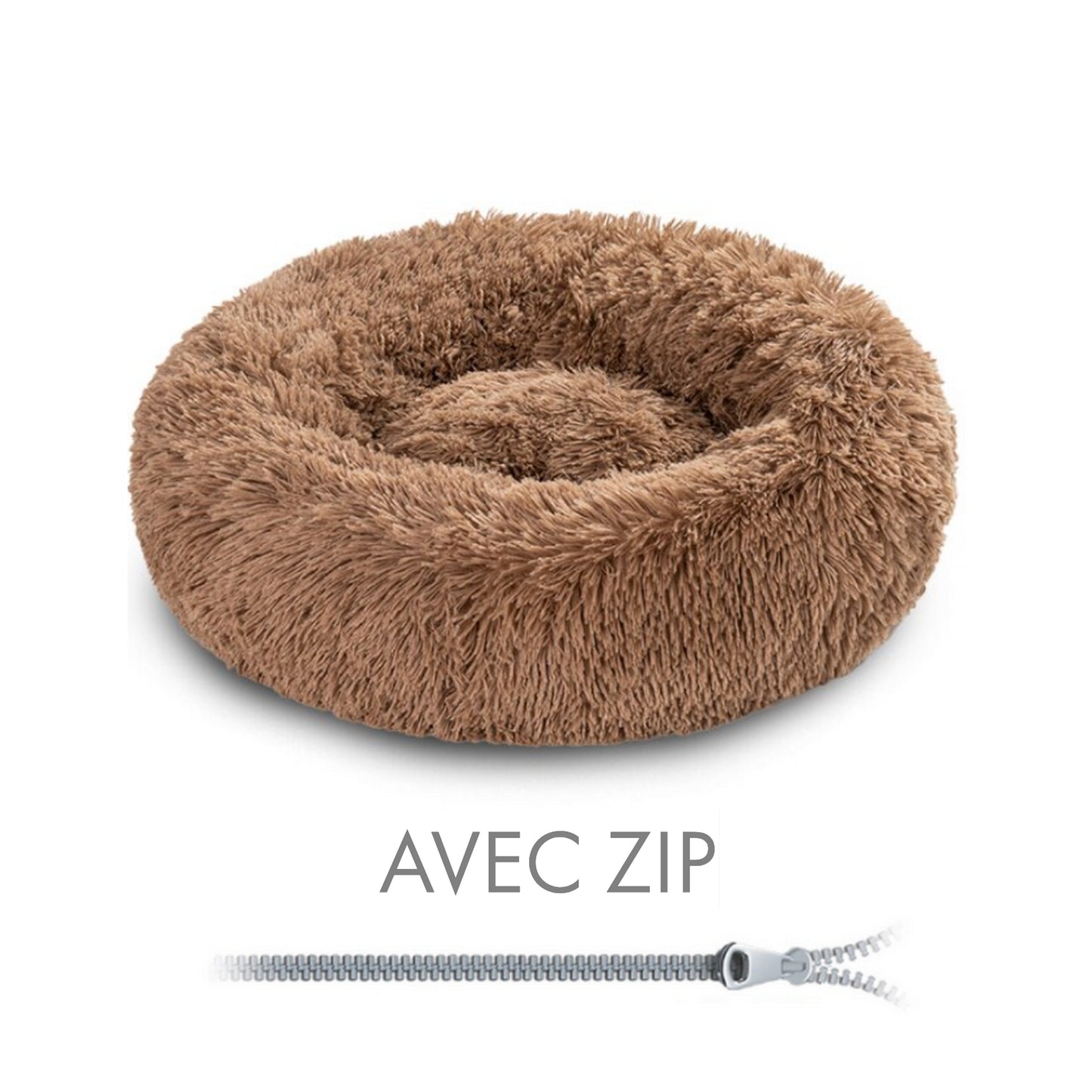 Coussin donut marron choco