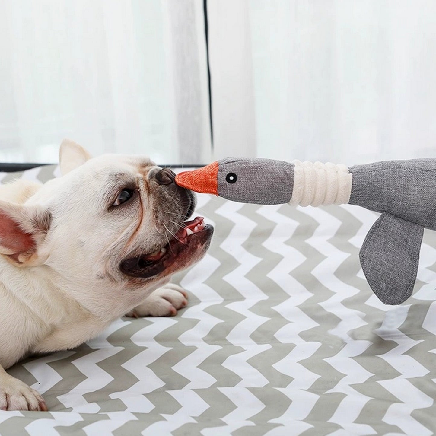 Peluche canard gris