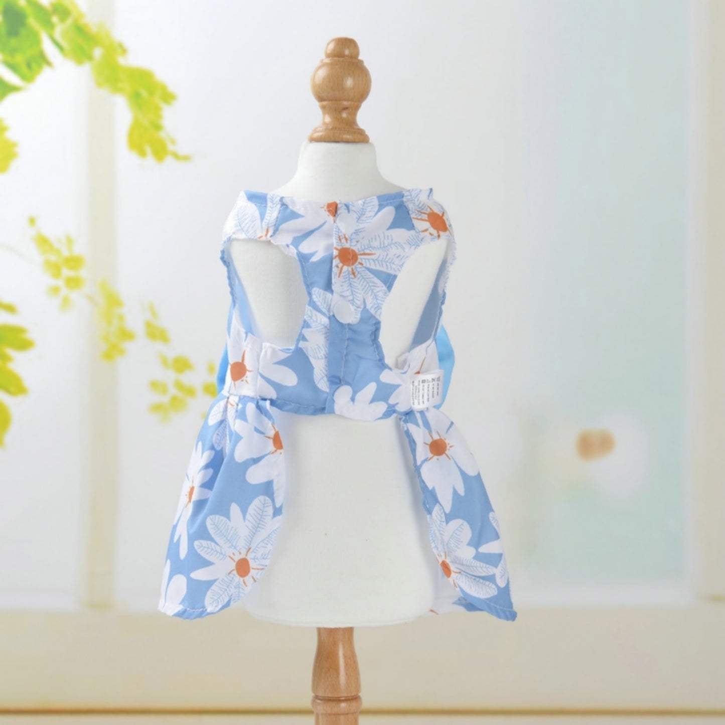 Robe d'été bleu pour chien