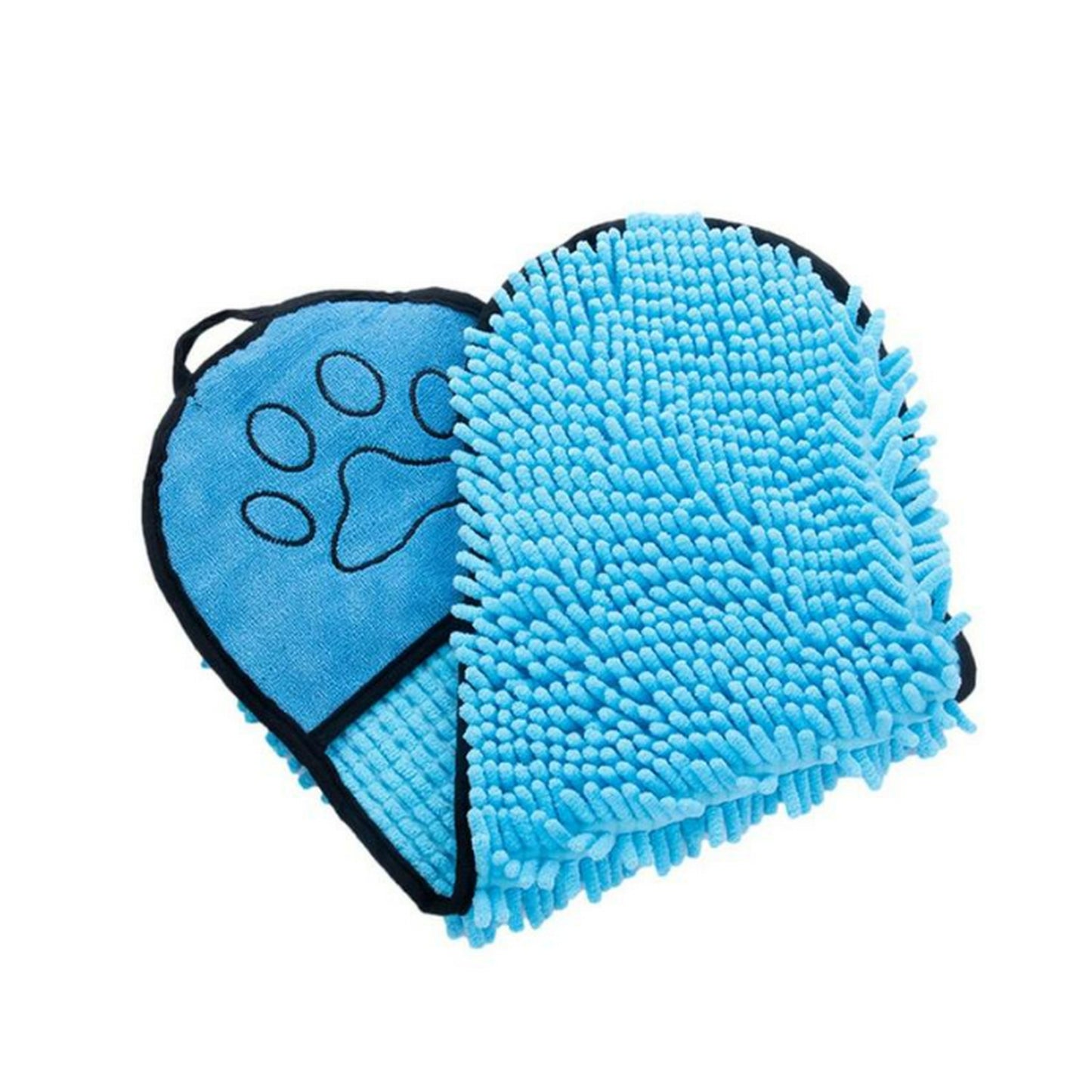 Serviette absorbante pour chien bleu