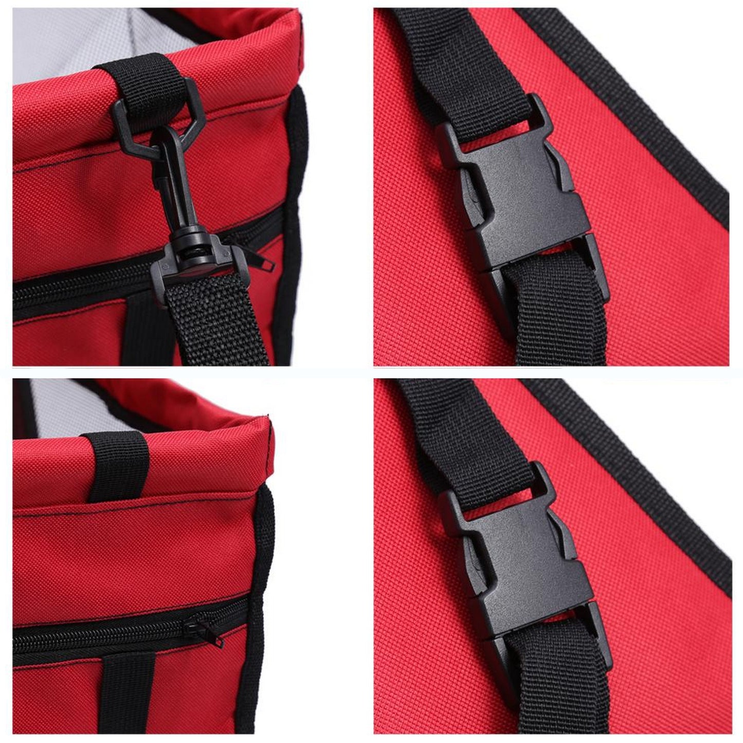 Siège voiture pour chien rouge