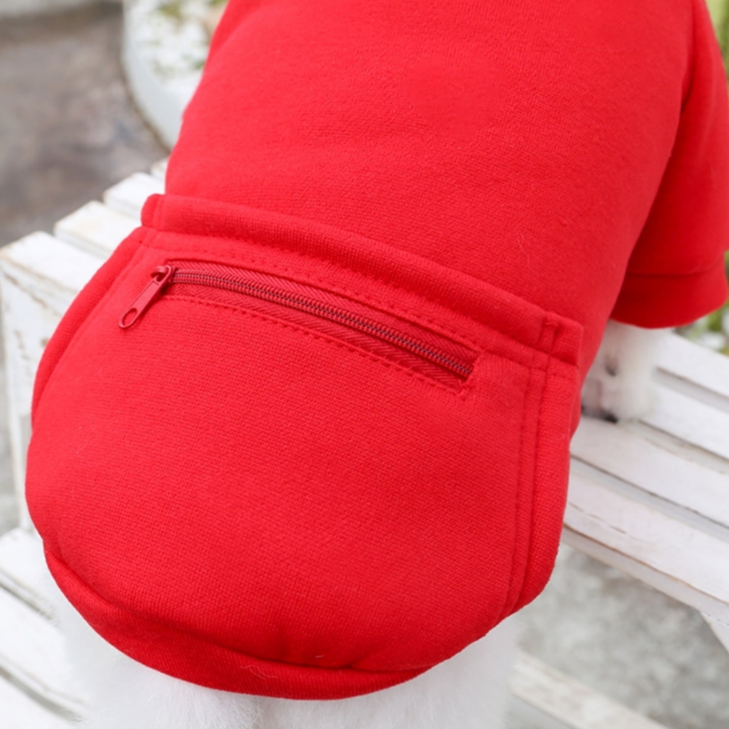 Sweat capuche rouge