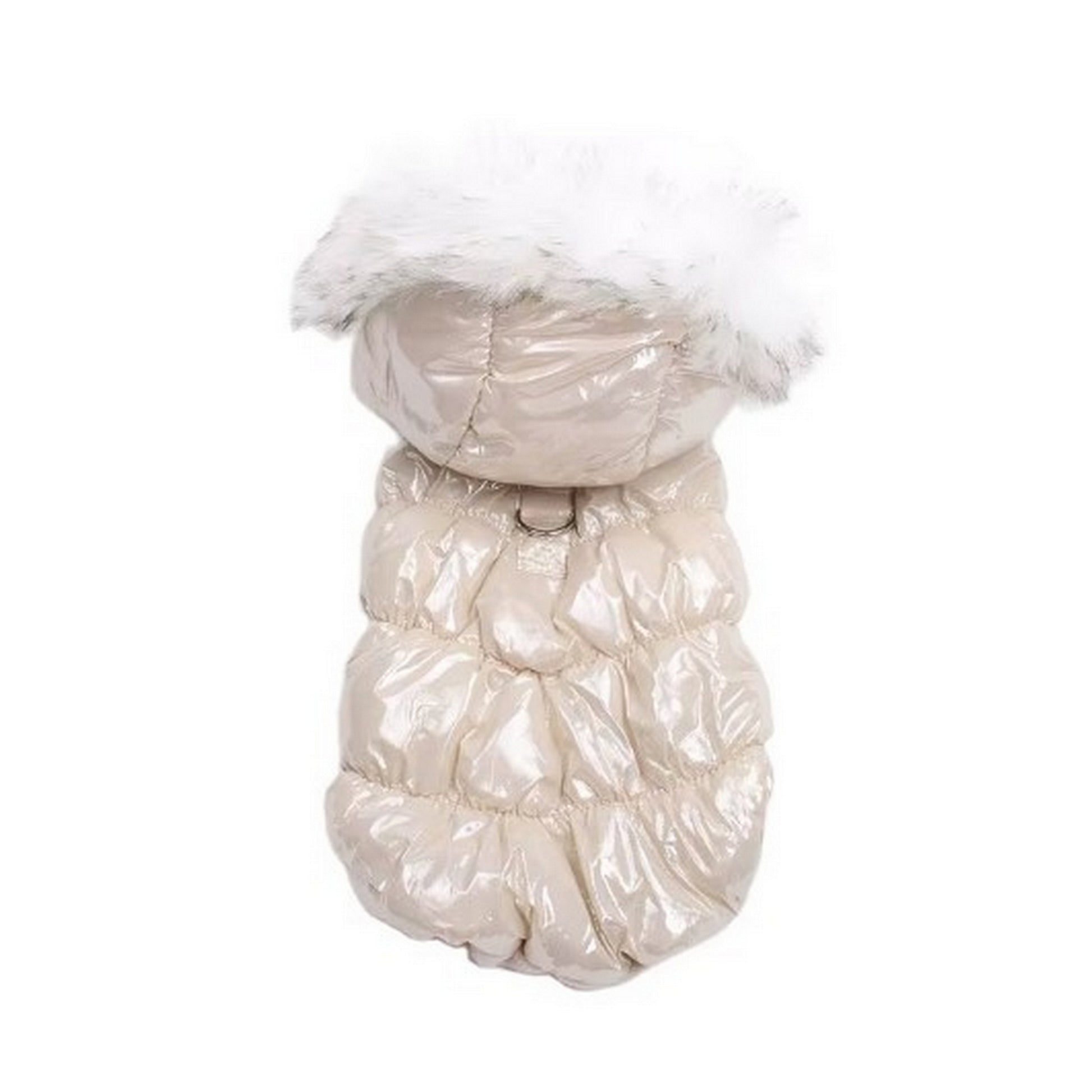 Doudoune pour chien avec capuche beige