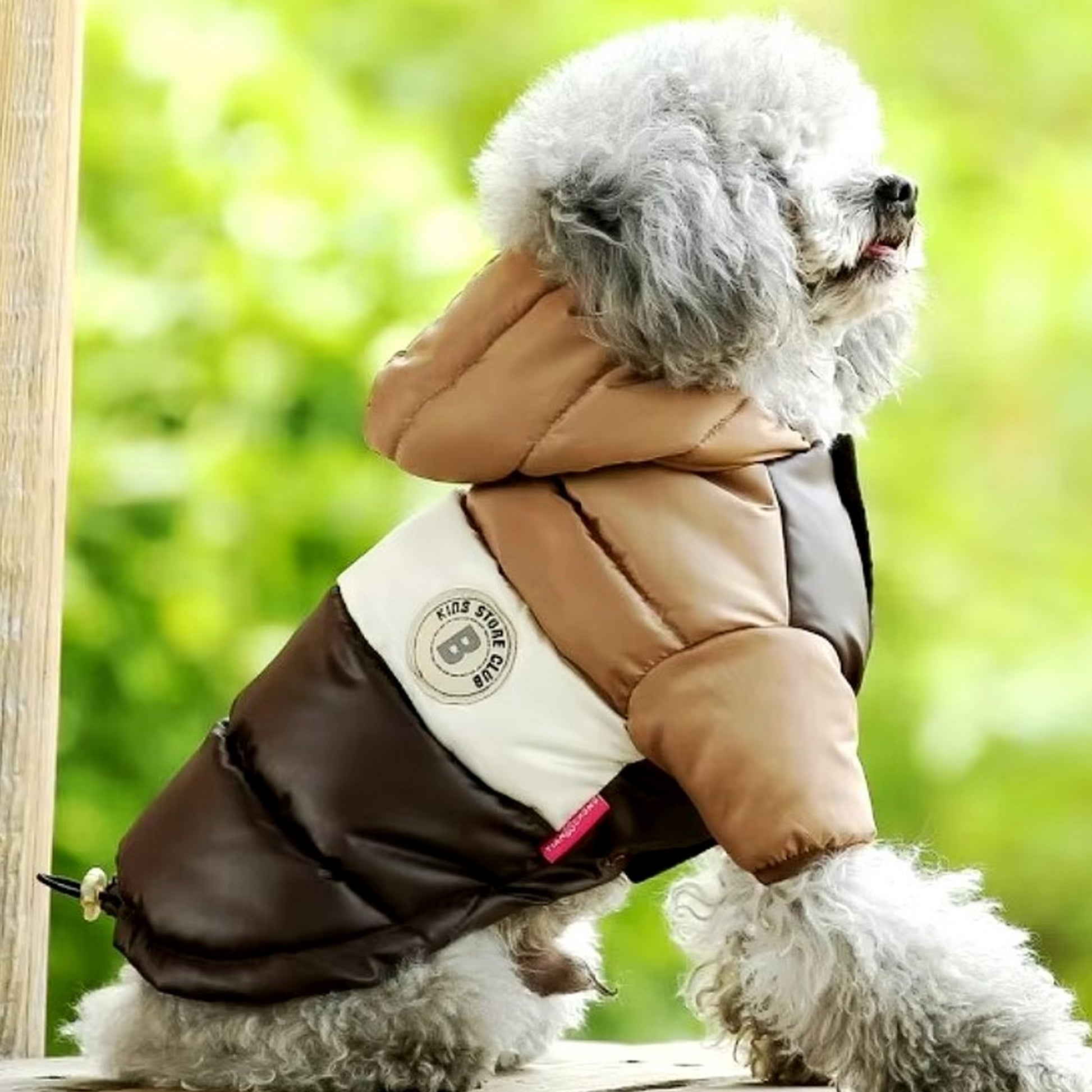 Blouson chaud pour chien marron