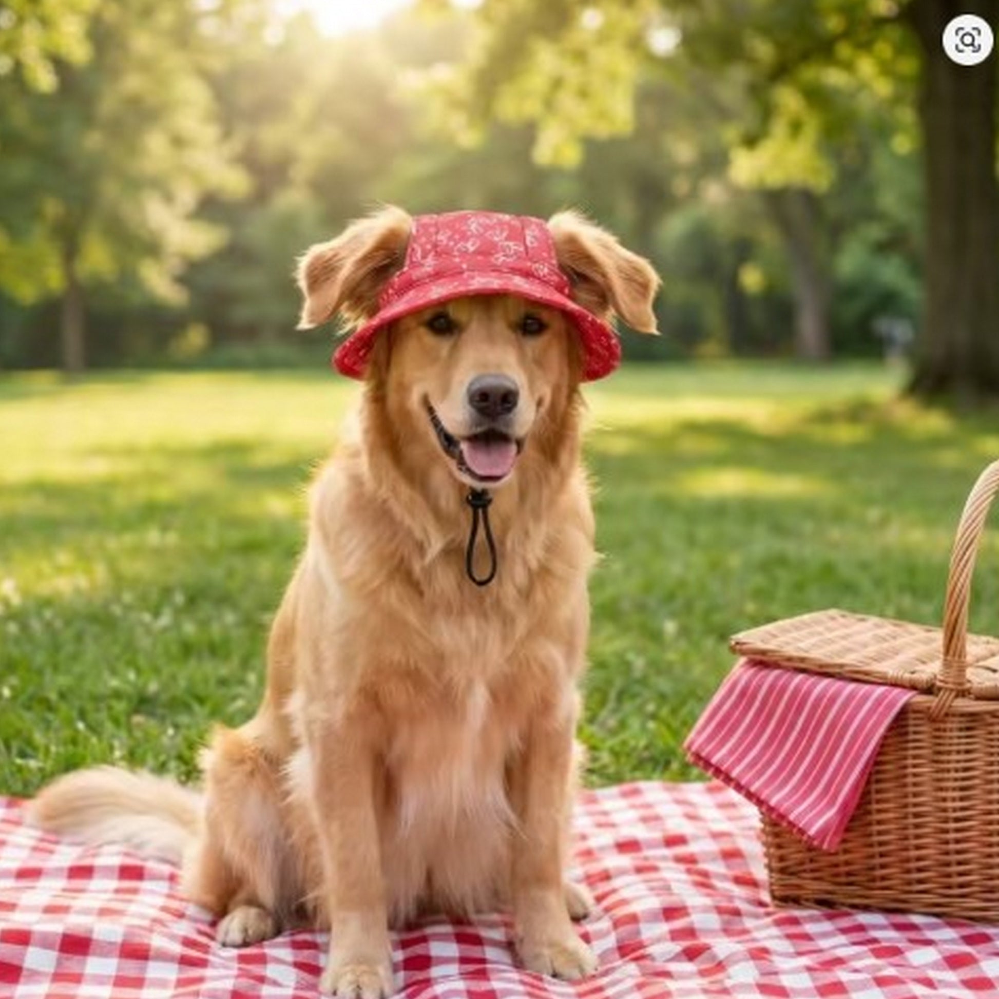 Casquette pour chien rouge