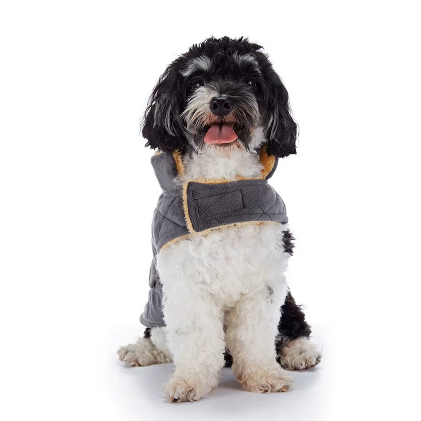 manteau pour chien chaud gris