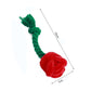 Peluche chien fleur rose