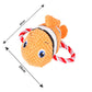 peluche poisson chien orange