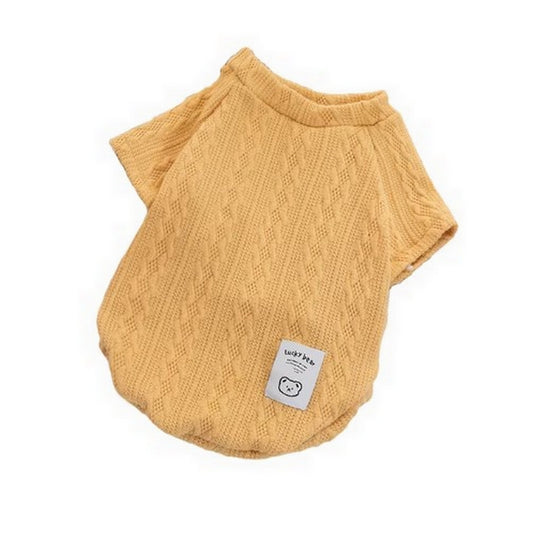 Pull chien jaune