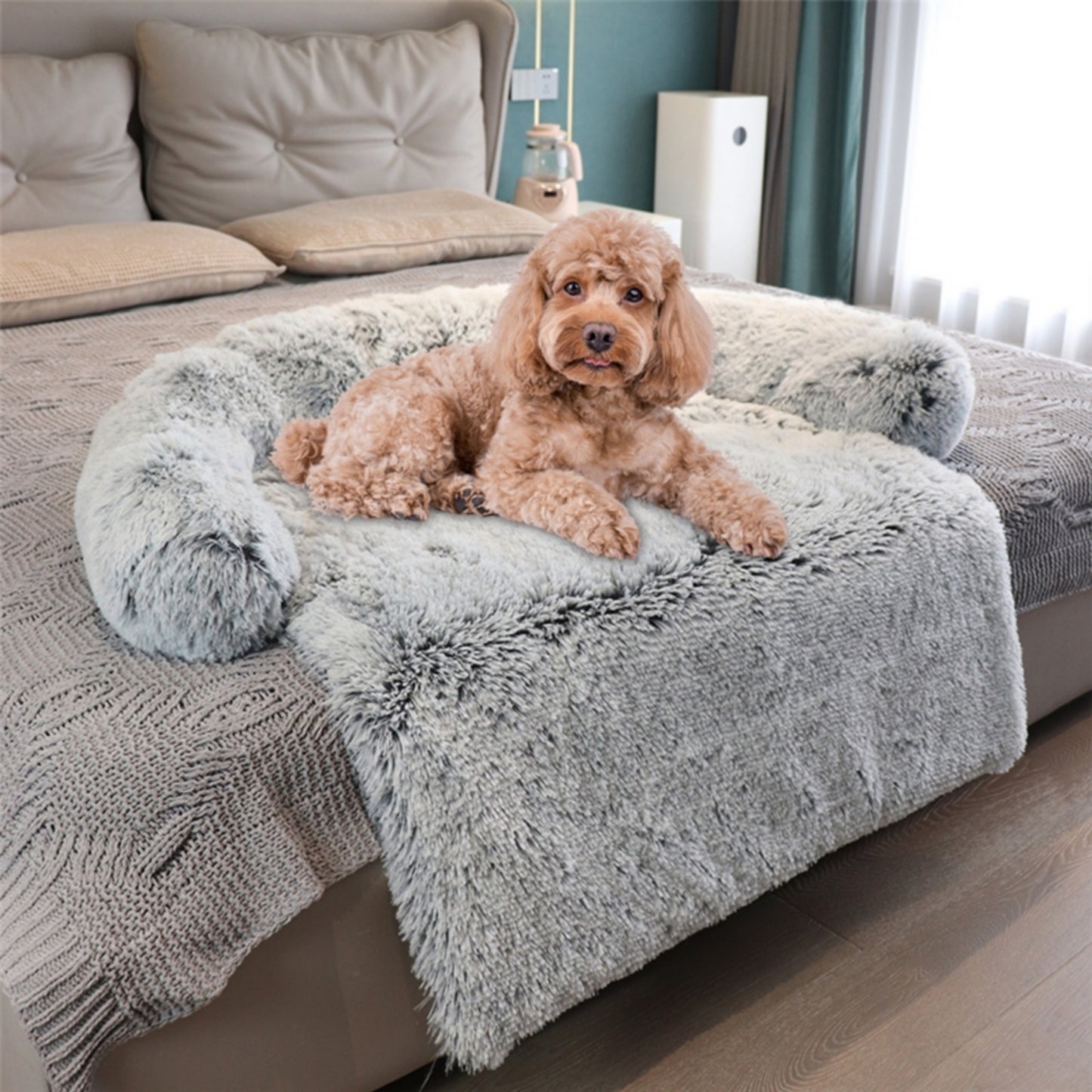 Coussin de lit pour chien gris