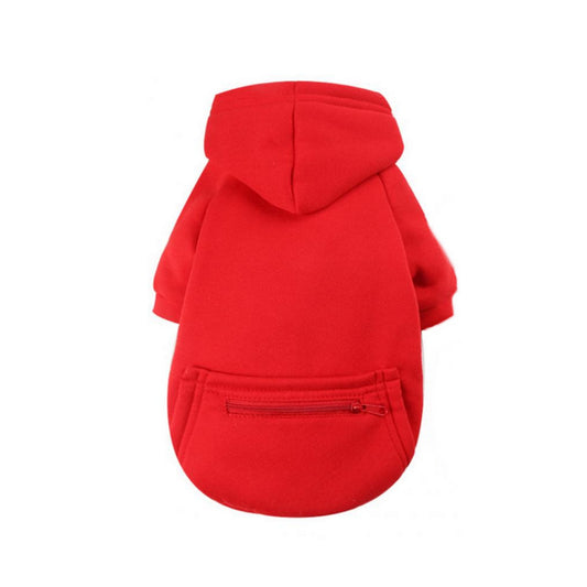 Sweat capuche rouge